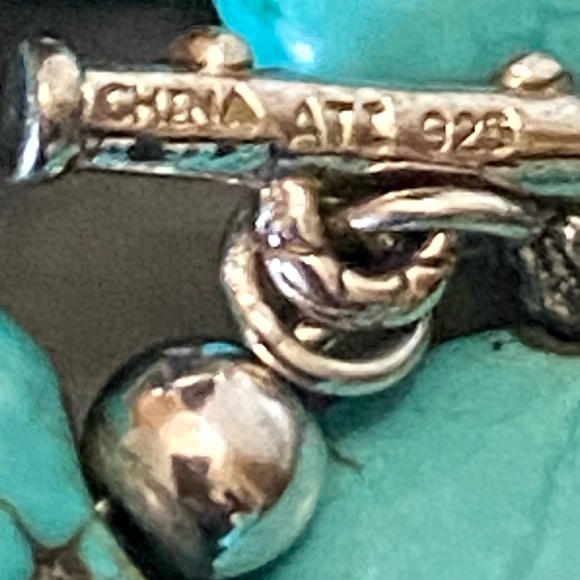ATI 925 STERLING SILVER TURQUOISE NECKLACE - Picture 10 of 13